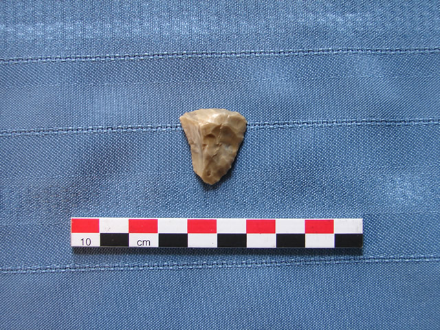 A Dorset Paleoeskimo scraper, circa AD 100-900, proves that Breton fishing crews were not the first people to <br>use this protected harbour.
